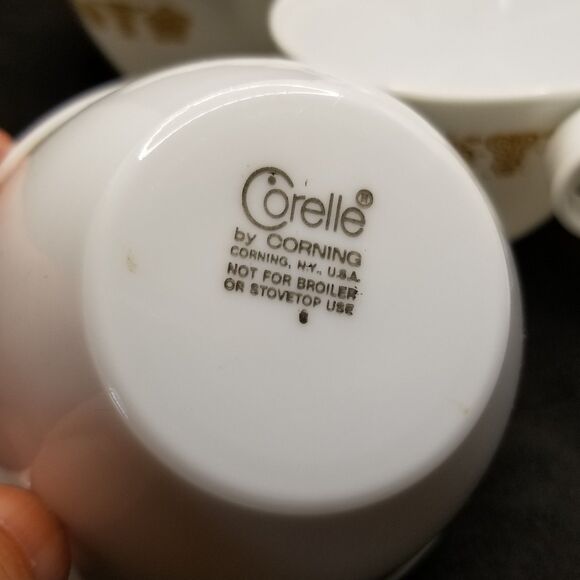 Corelle butterfly gold hook handle cups set of 6 vintage - Picture 4 of 8